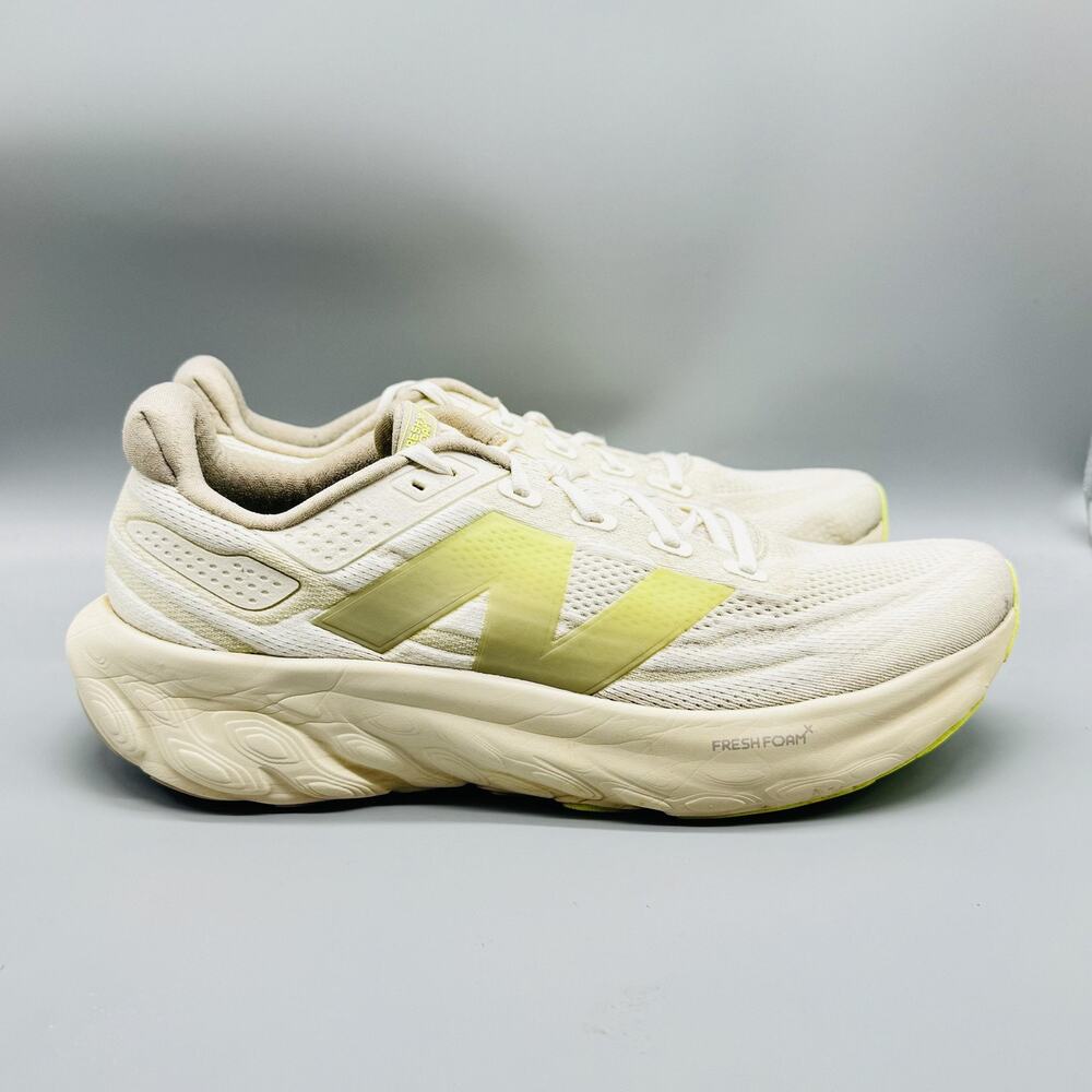 New Balance Shoes Mens 12.5 Ivory Fresh Foam More v4 Max Cushion Running Sneaker
